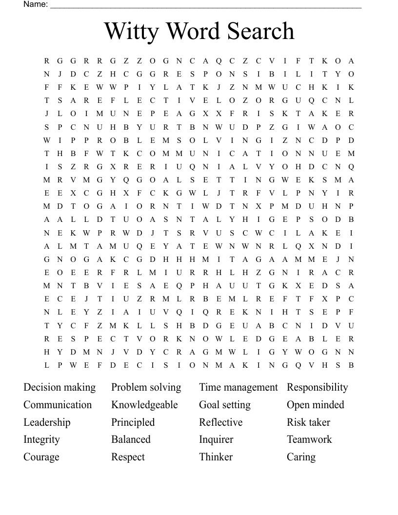 Witty Word Search