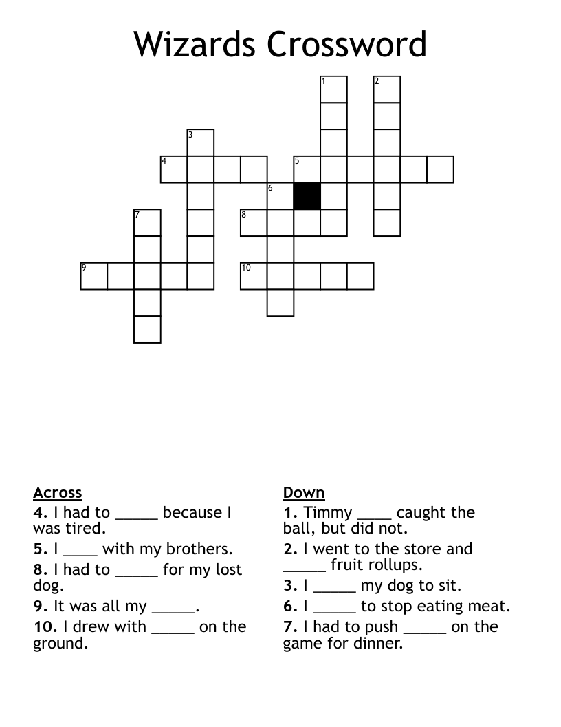 Wizards Crossword