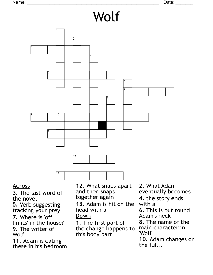 Wolf  Crossword