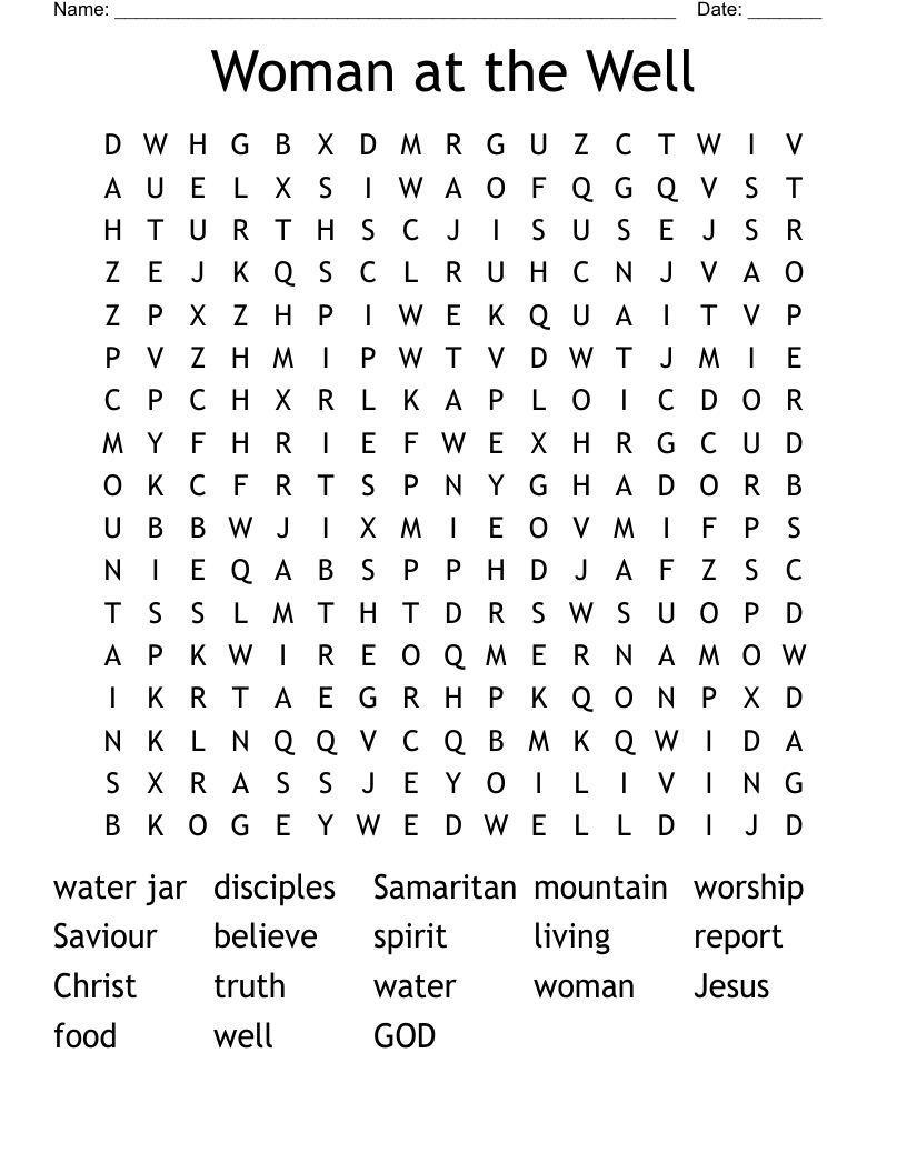 Woman at the Well Word Search
