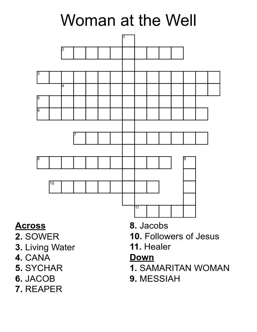 Woman at the Well Crossword