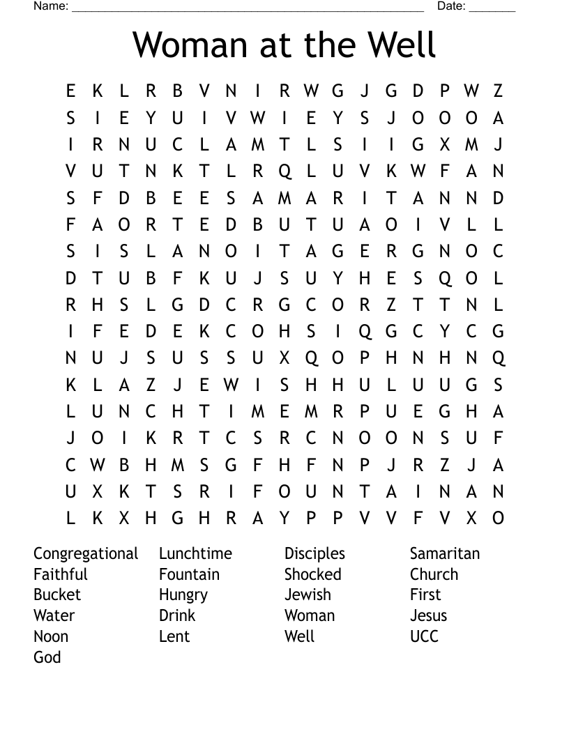 Woman at the Well Word Search