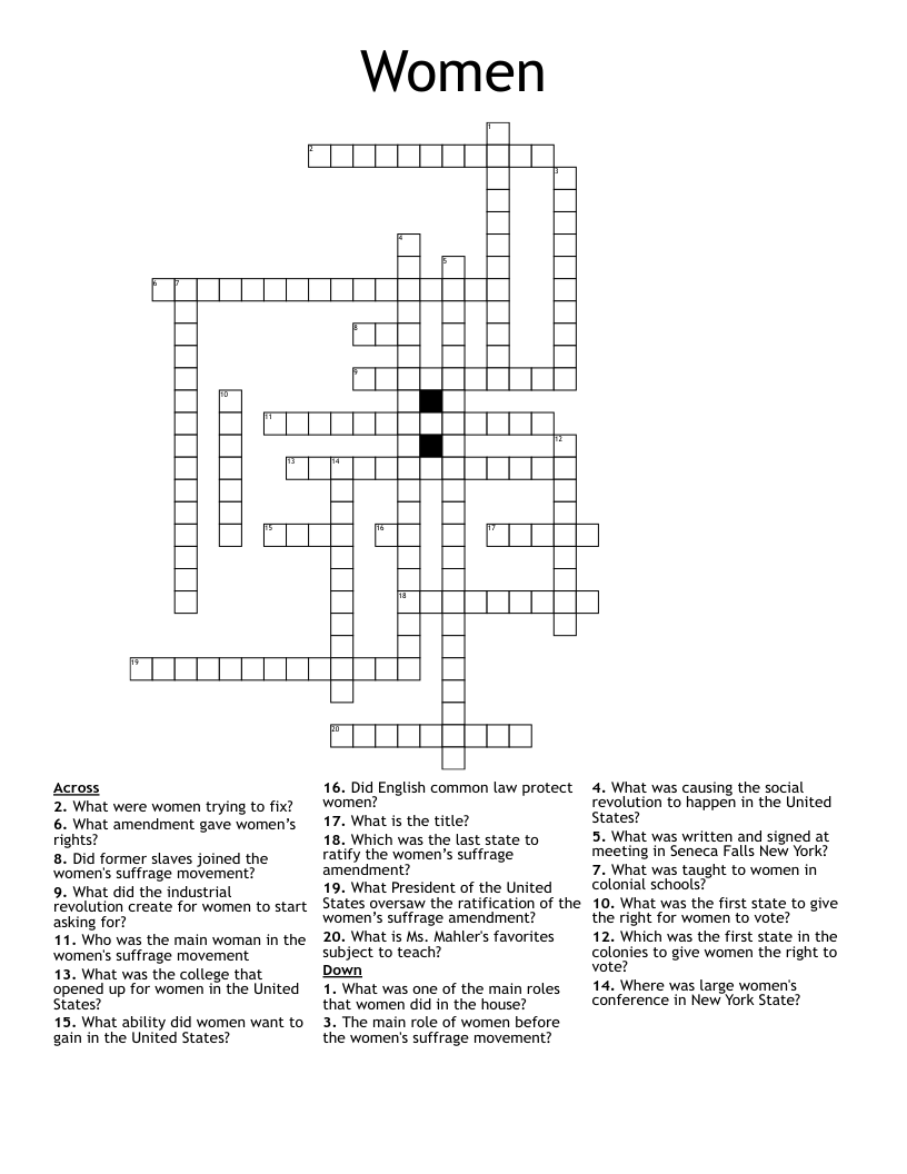 Women Crossword