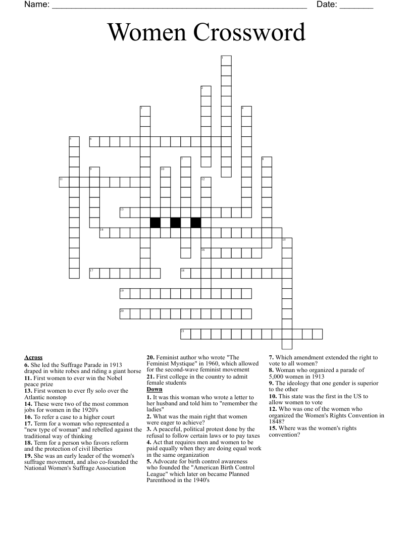 Women Crossword