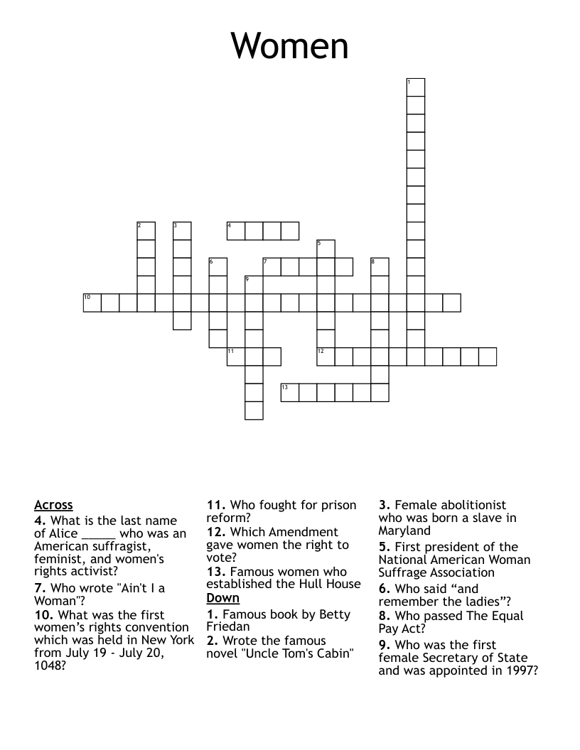Women  Crossword
