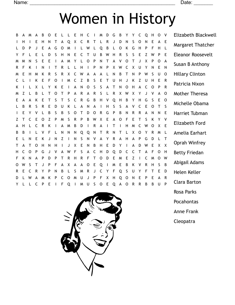 Women in History Word Search
