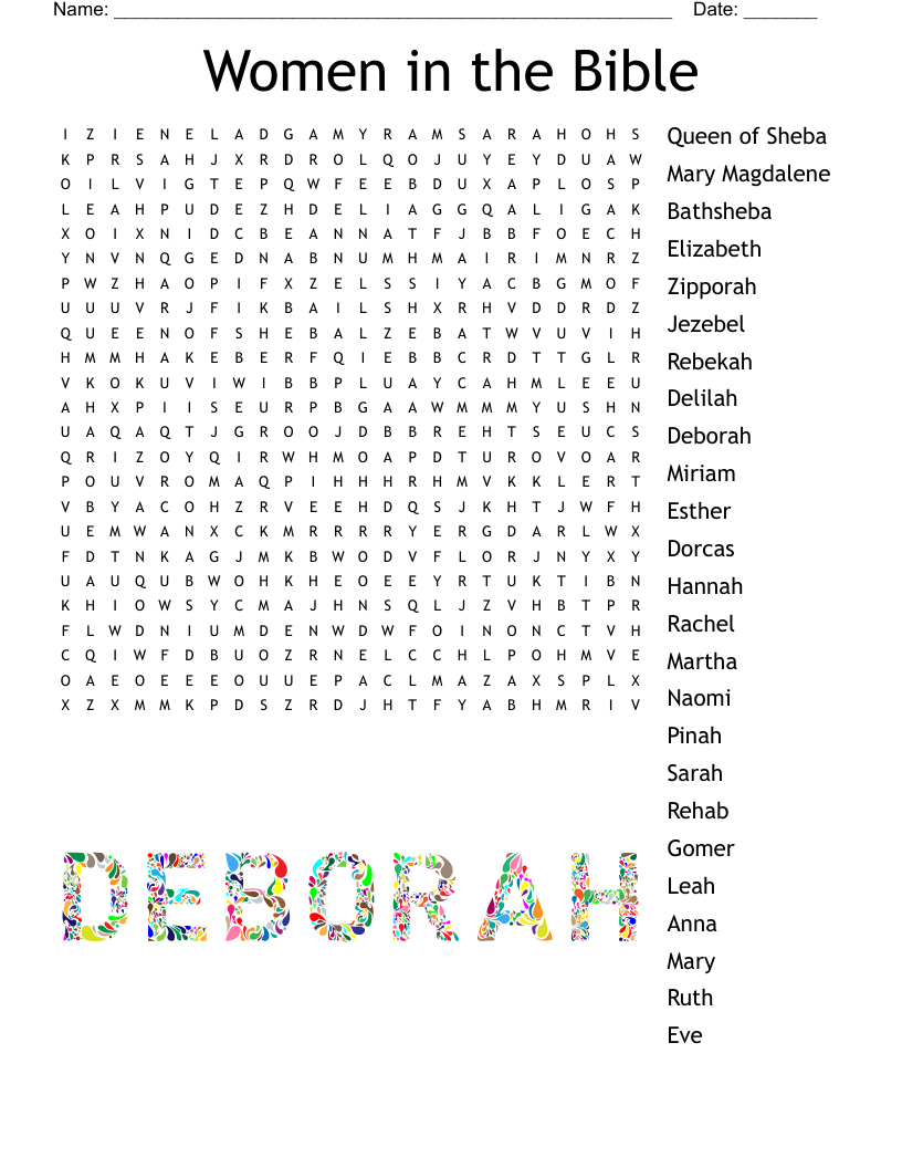 Women in the Bible Word Search