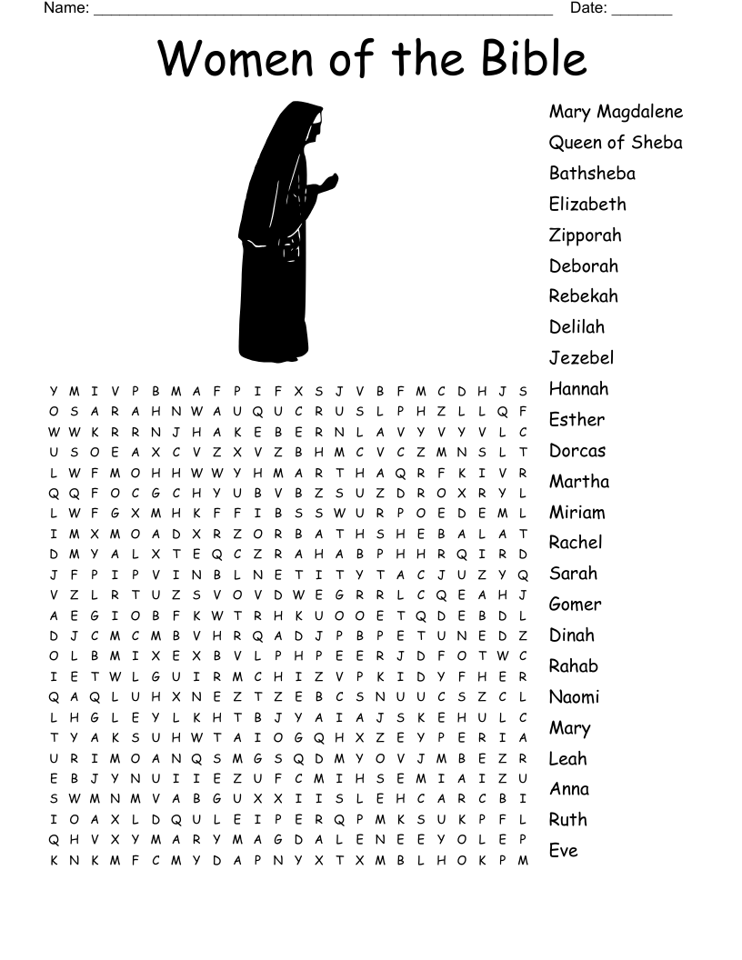 Women of the Bible Word Search