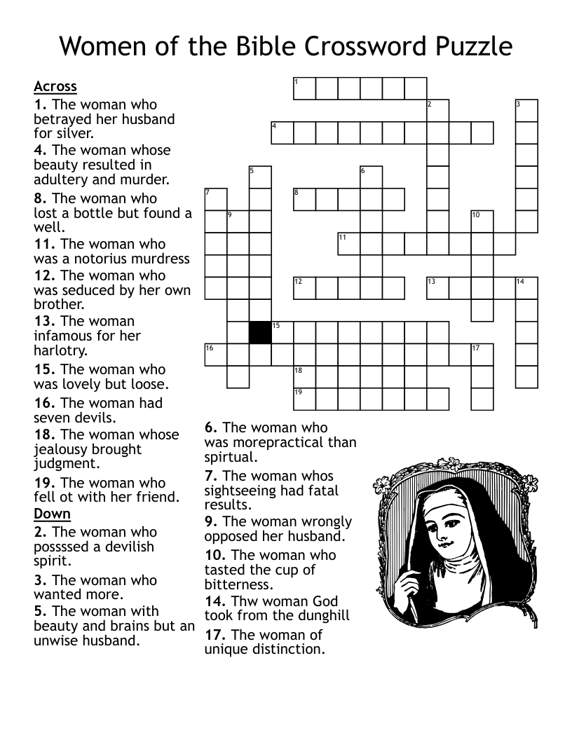 Women of the Bible Crossword Puzzle