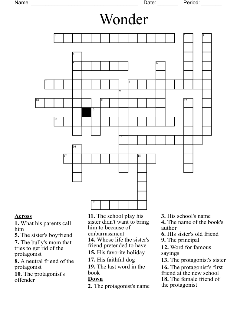 Wonder Crossword
