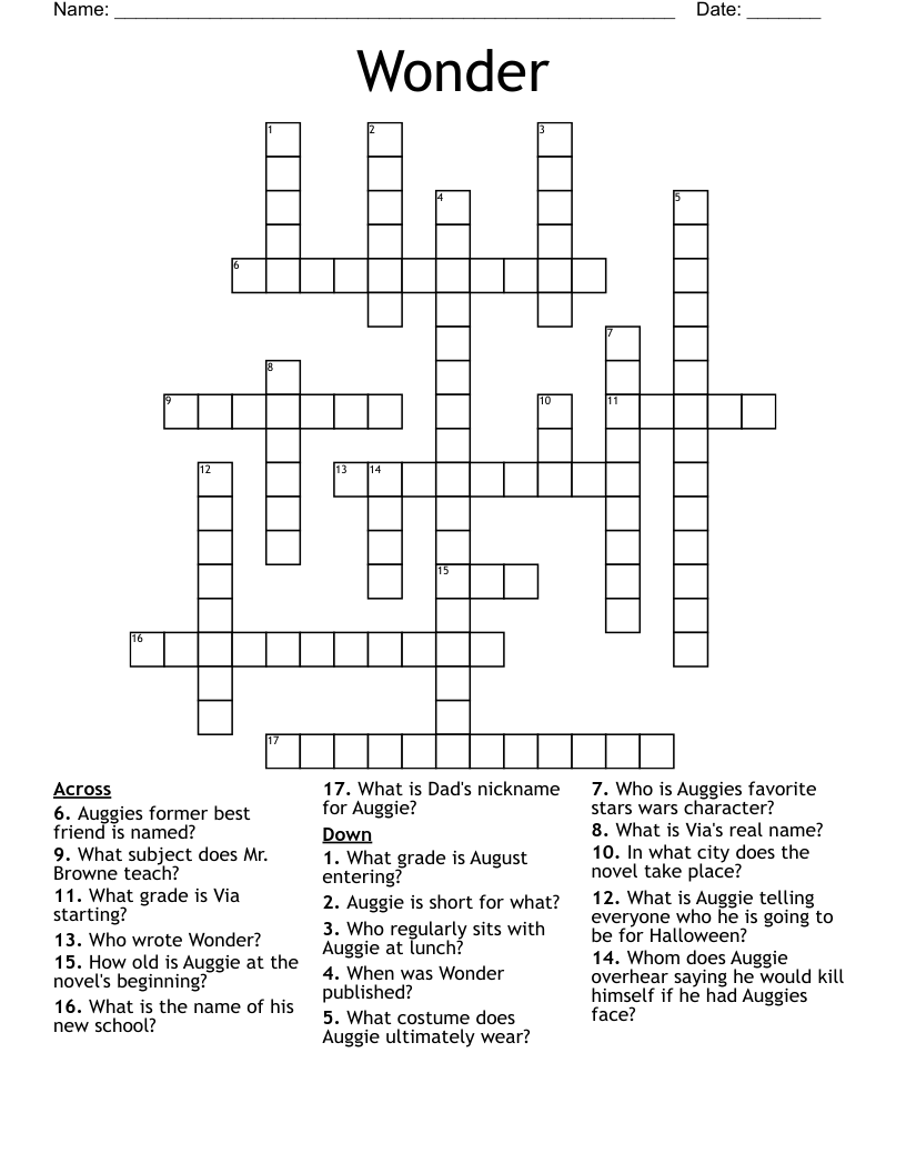 Wonder Crossword