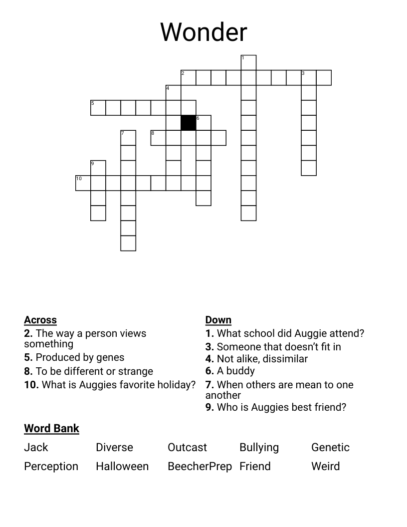 Wonder Crossword