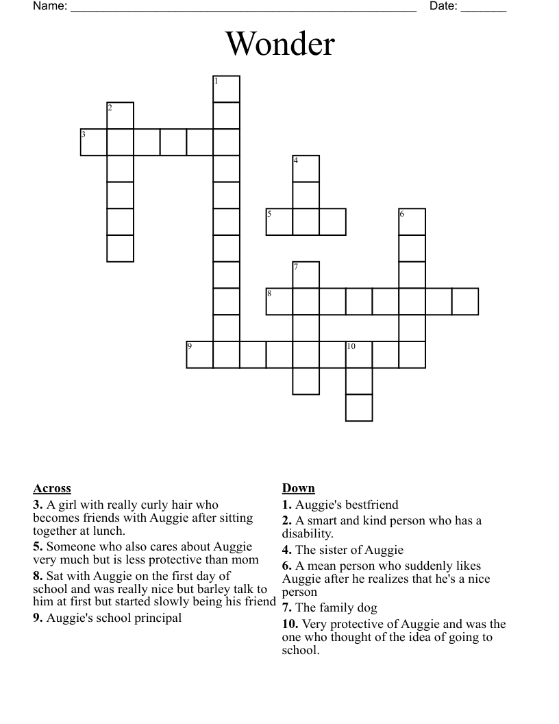 Wonder Crossword