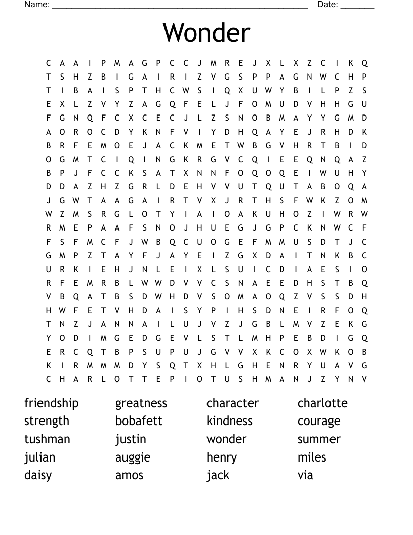 Wonder Word Search