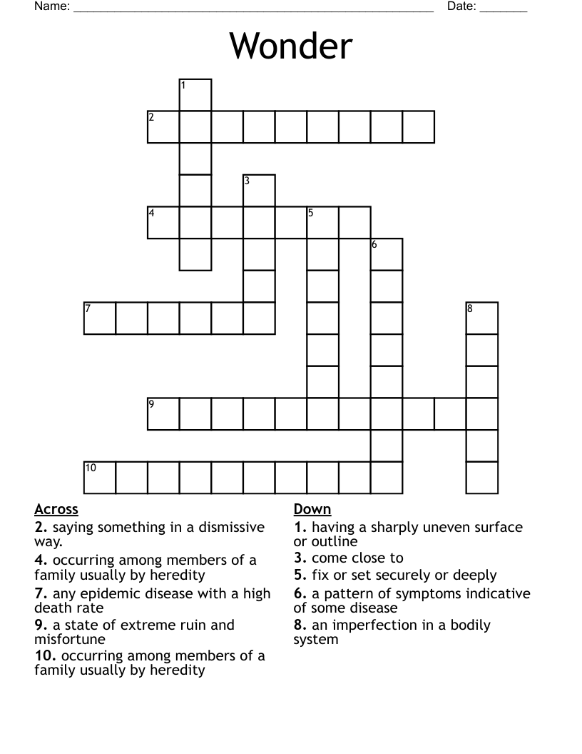 Wonder Crossword