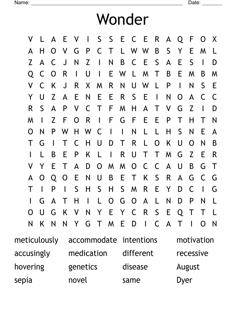 Wonder Word Search