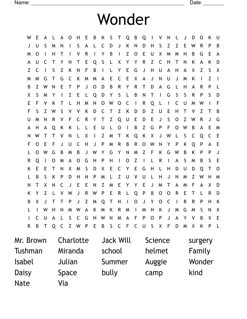 Wonder Word Search