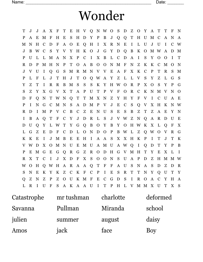 Wonder Word Search