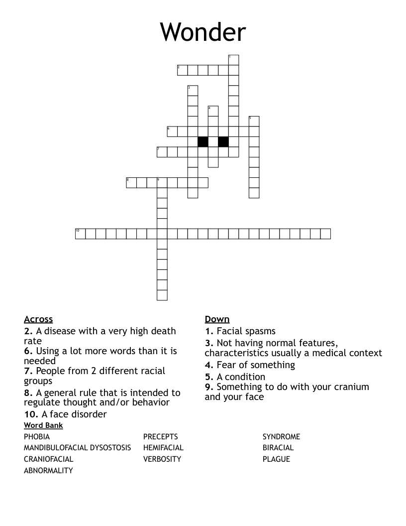 Wonder Crossword