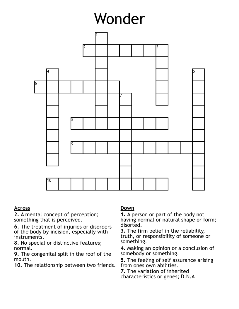 Wonder Crossword