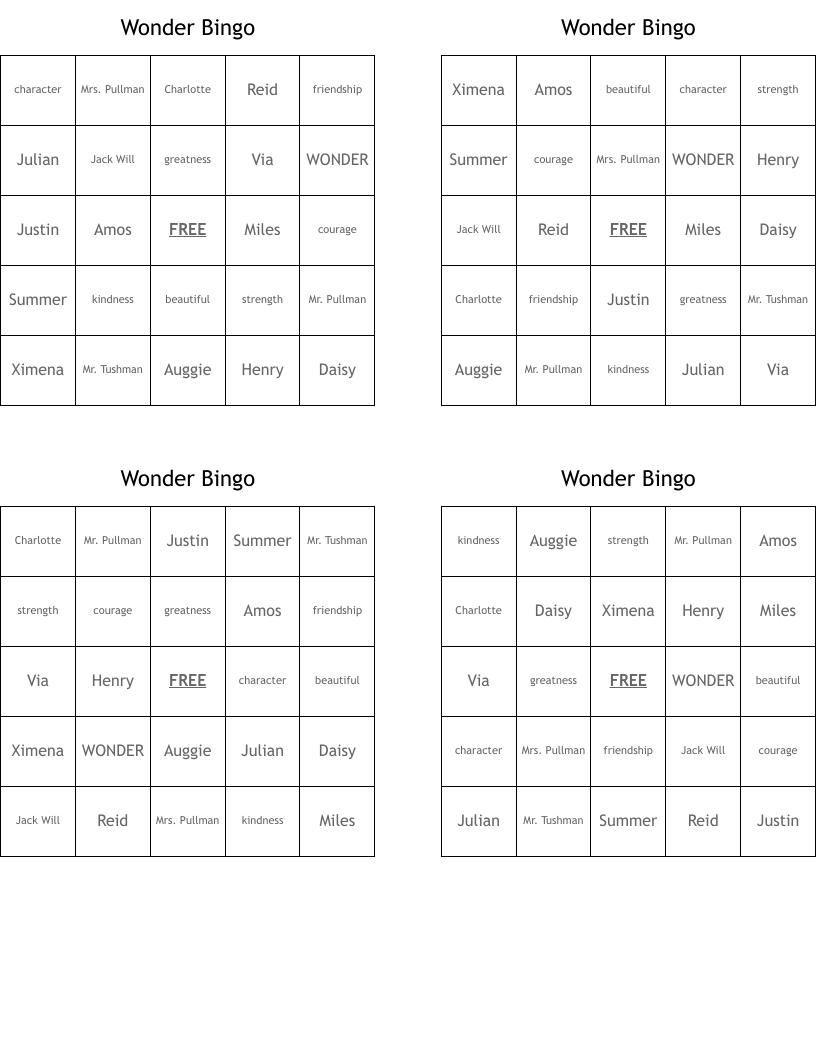 Wonder Bingo