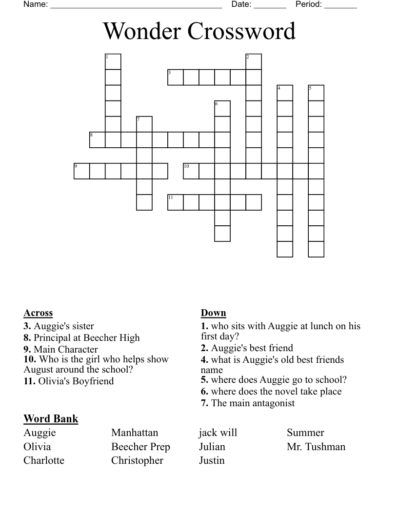 Wonder Crossword