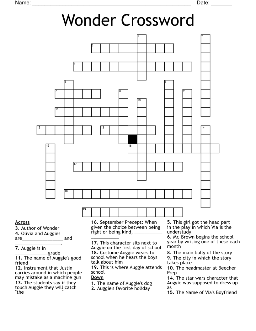Wonder Crossword