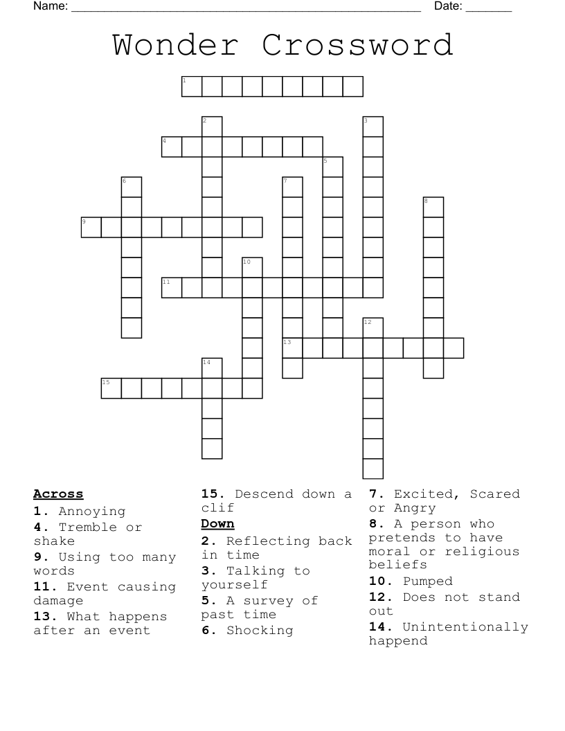 Wonder Crossword