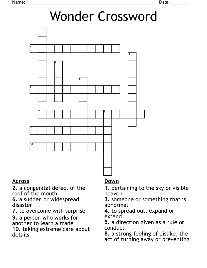Wonder Crossword