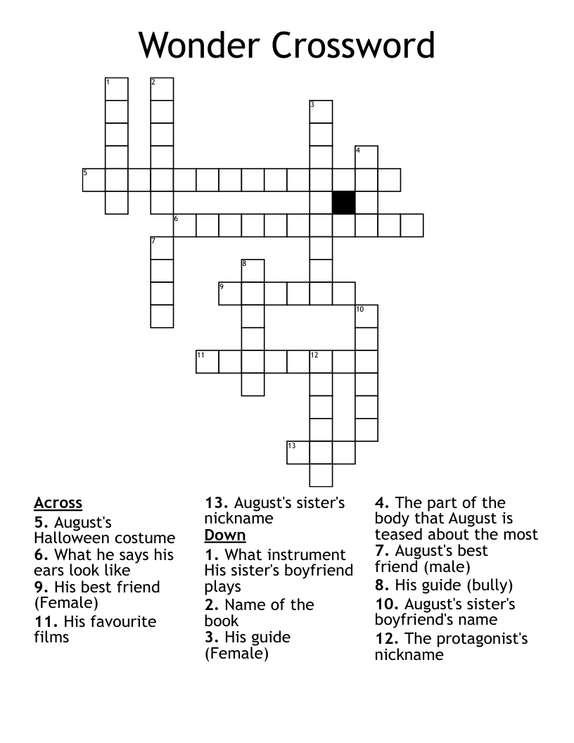 Wonder Crossword