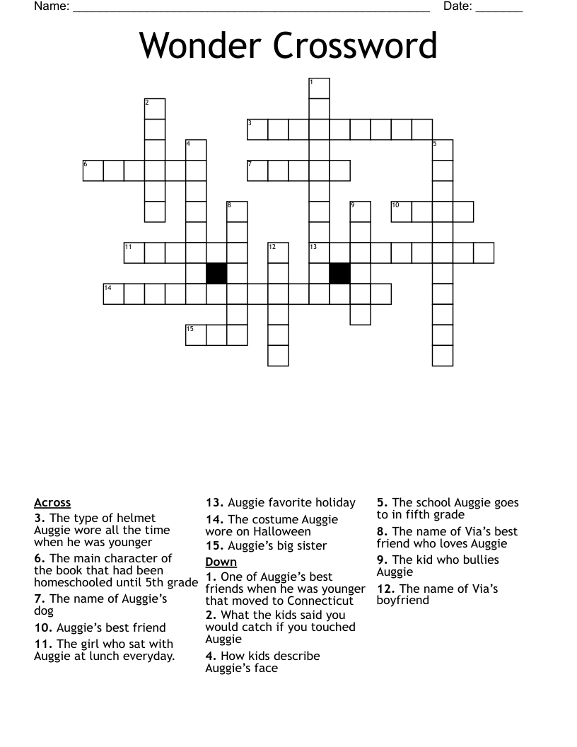 Wonder Crossword