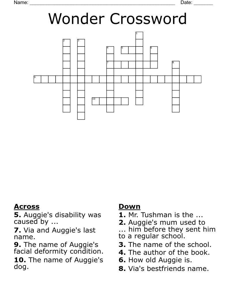 Wonder Crossword
