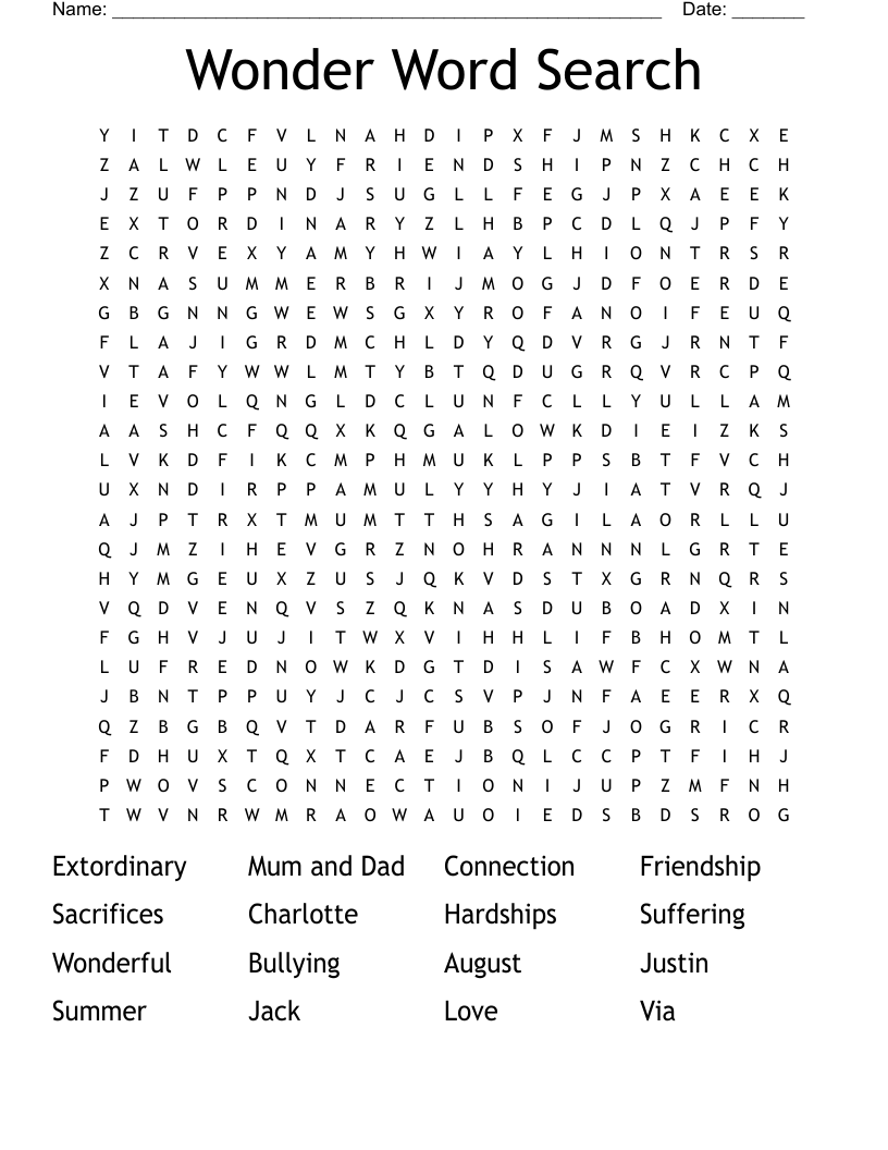 Wonder Word Search