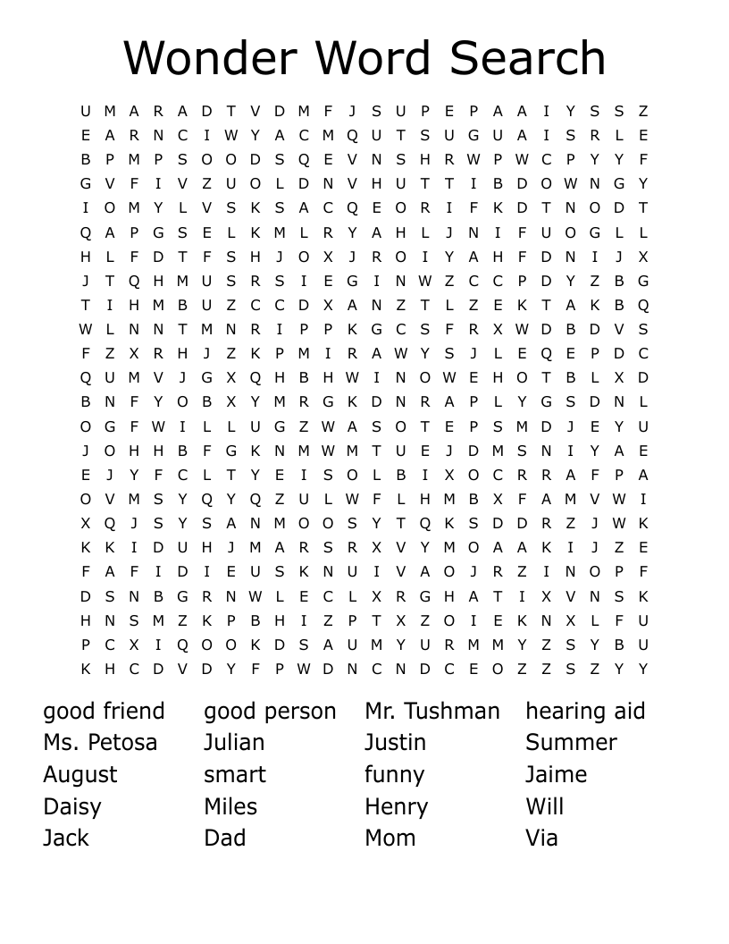 Wonder Word Search 