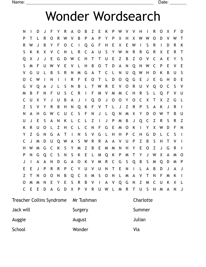 Wonder Wordsearch