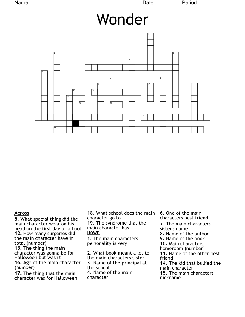 Wonder  Crossword