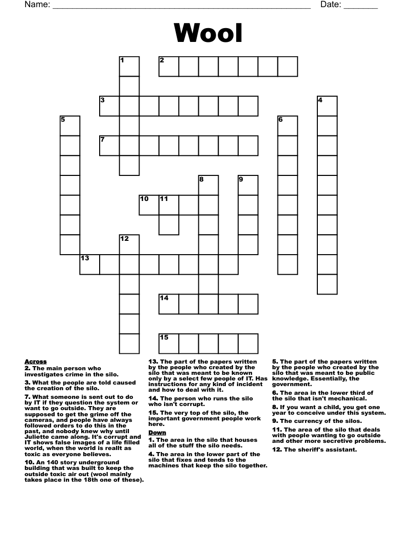 Wool Crossword