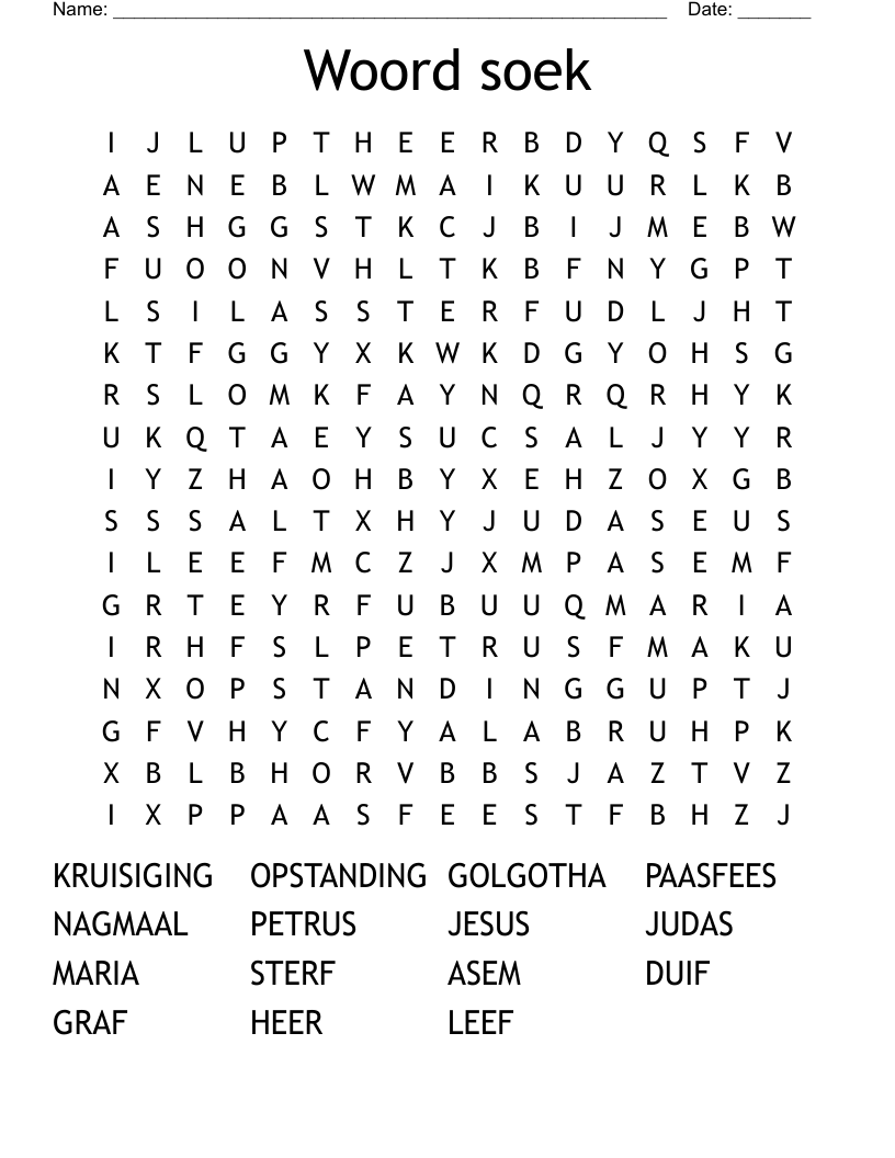Woord soek Word Search
