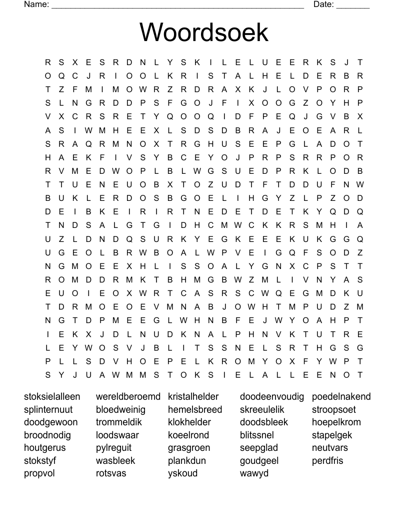 Woordsoek Word Search