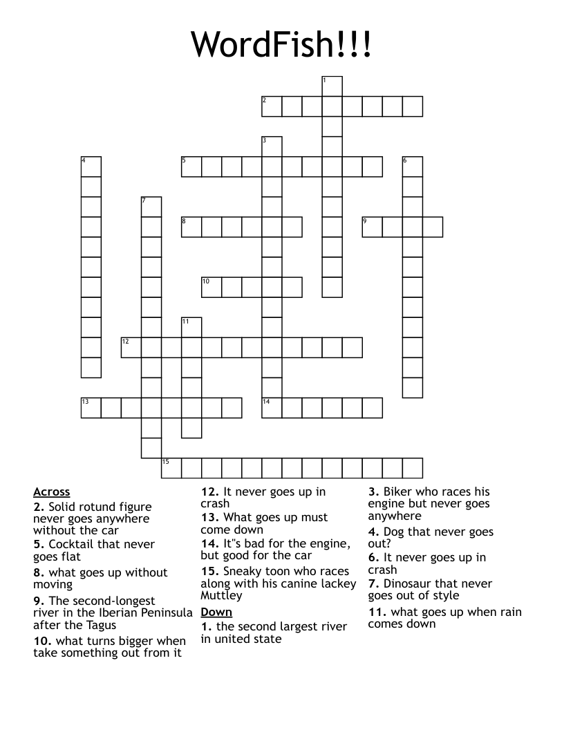 WordFish!!! Crossword