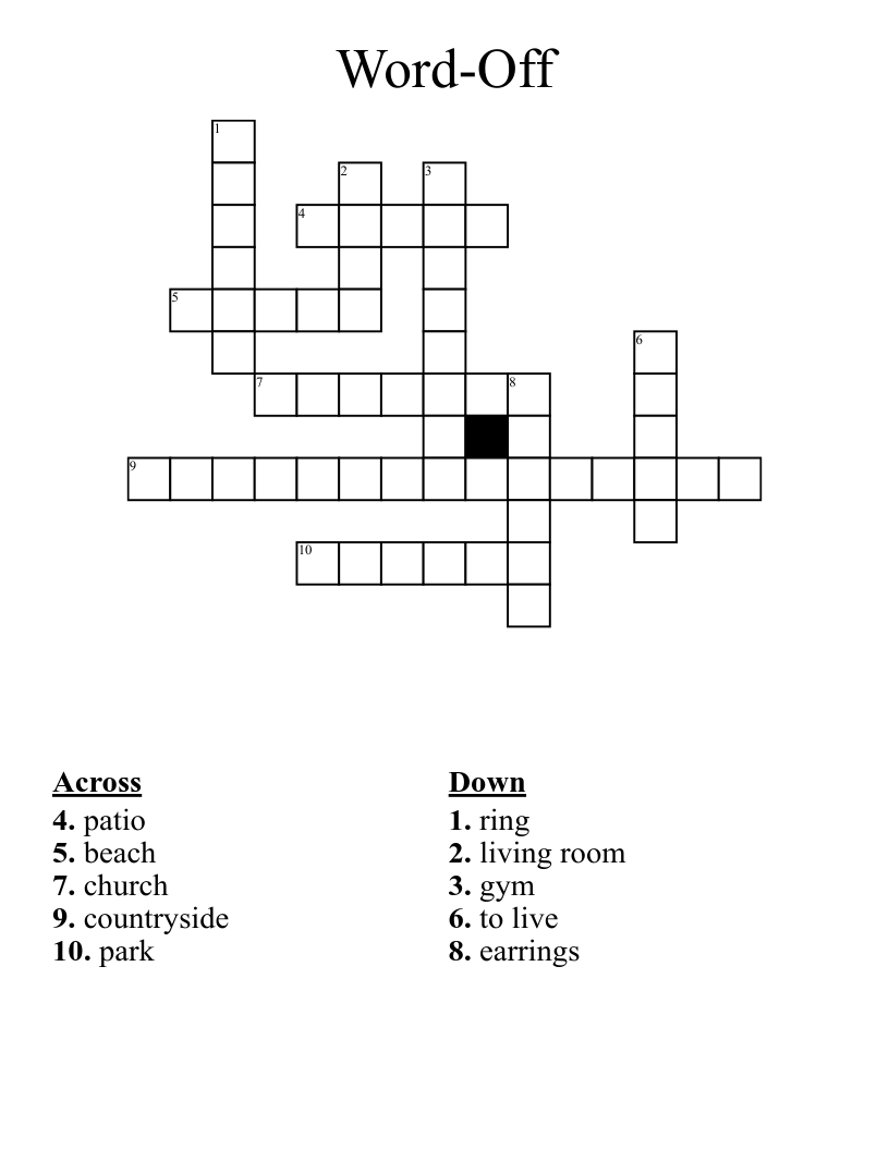 Word-Off Crossword