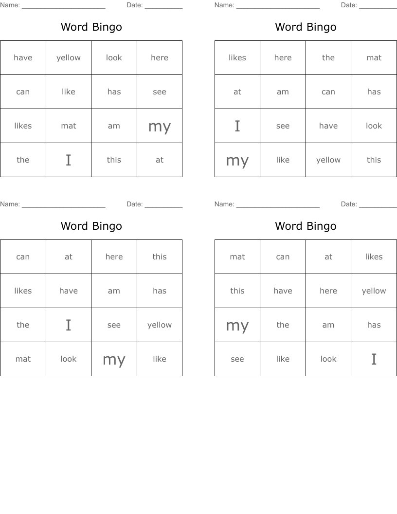 Word Bingo