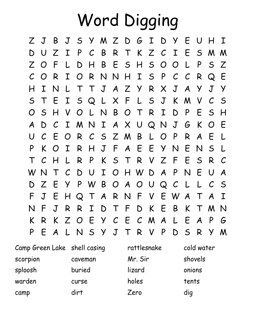 Word Digging Word Search