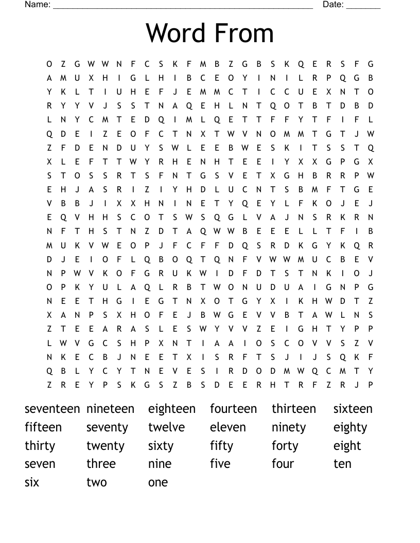 Word From Word Search