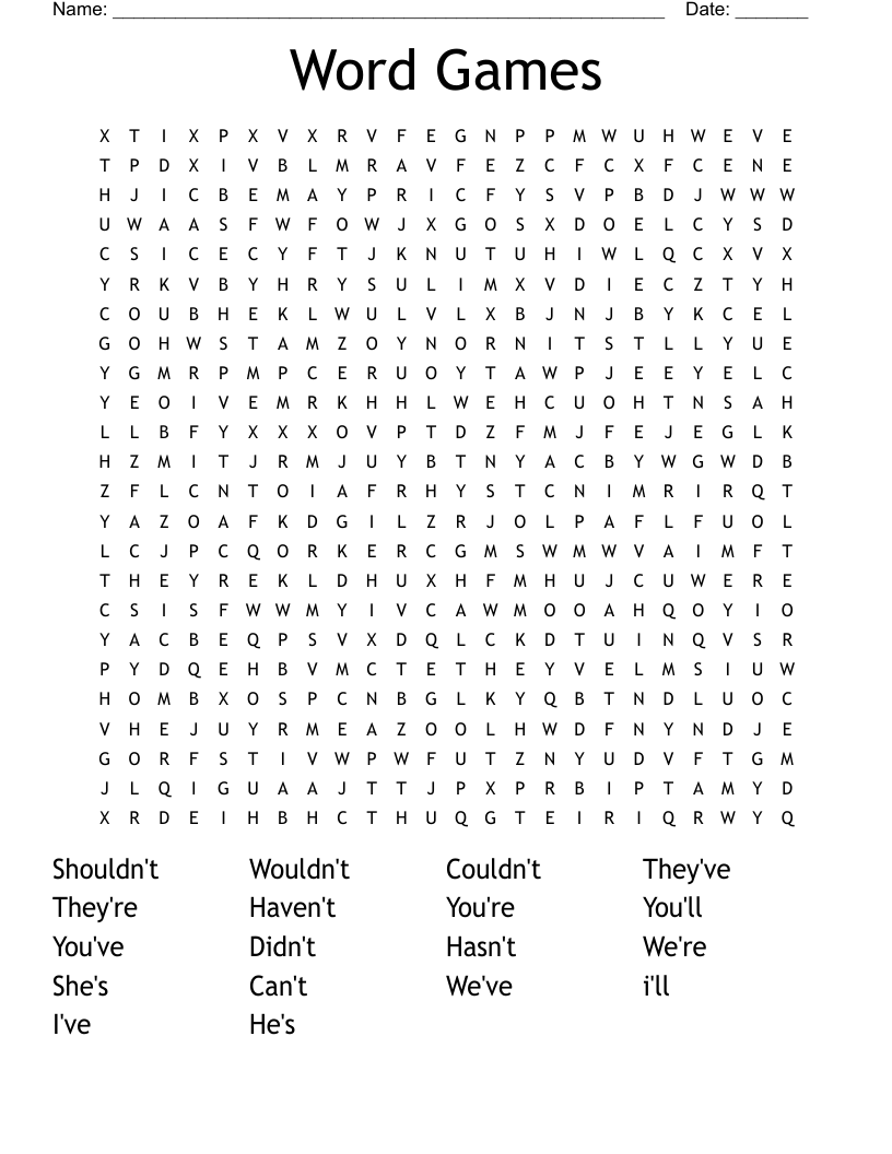 Word Games Word Search