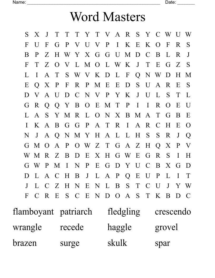 Word Masters Word Search