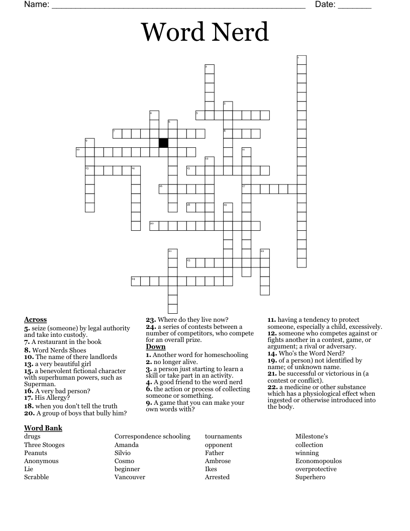 Word Nerd Crossword