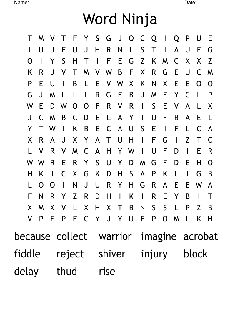 Word Ninja Word Search