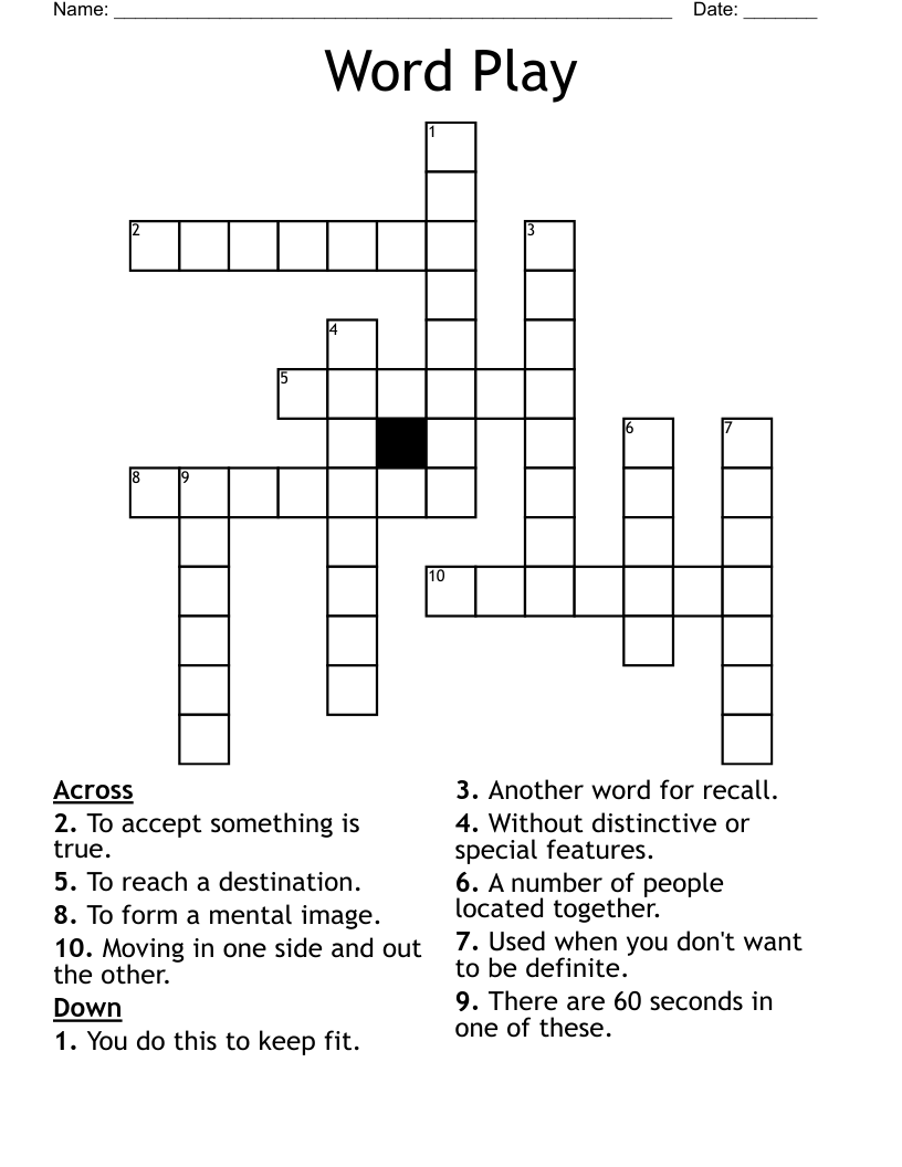 Word Play Crossword