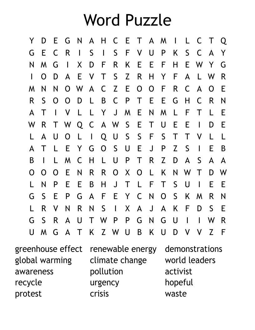 Word Puzzle Word Search